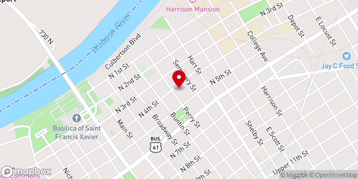 Map showing location of First United Methodist Church