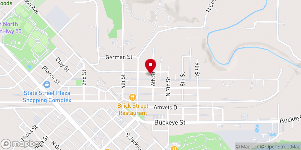 Map showing location of Christ Baptist Church