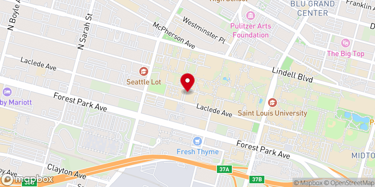 Map showing location of Jesuit Center Chapel