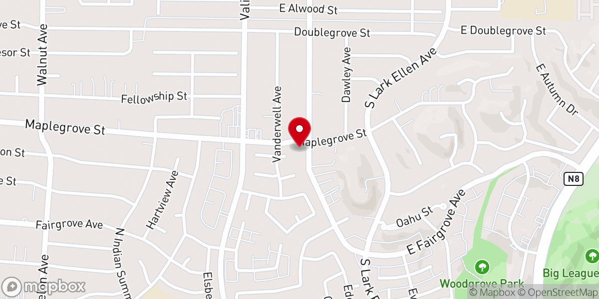 Map showing location of Maple Grove Church