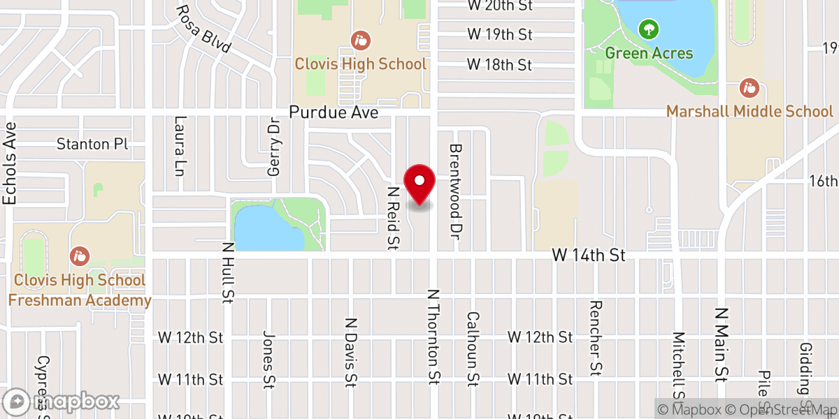 Map showing location of Westbrook Baptist Church