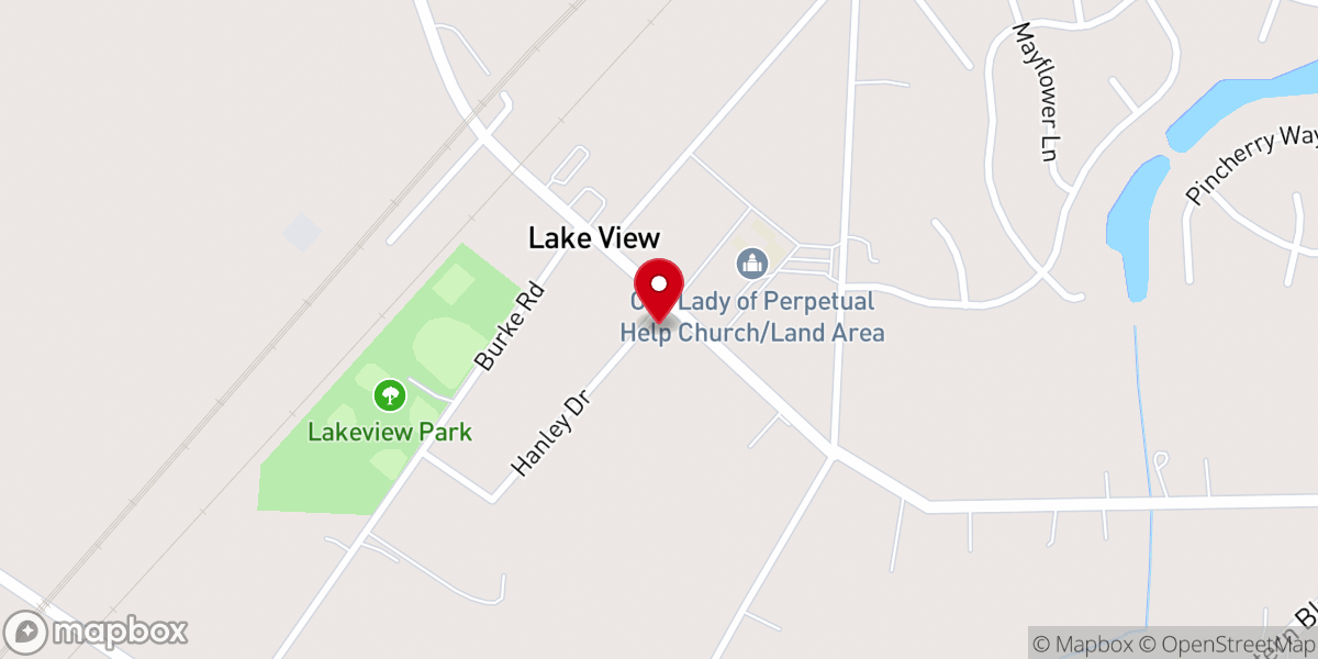 Map showing location of Lake View Community Church