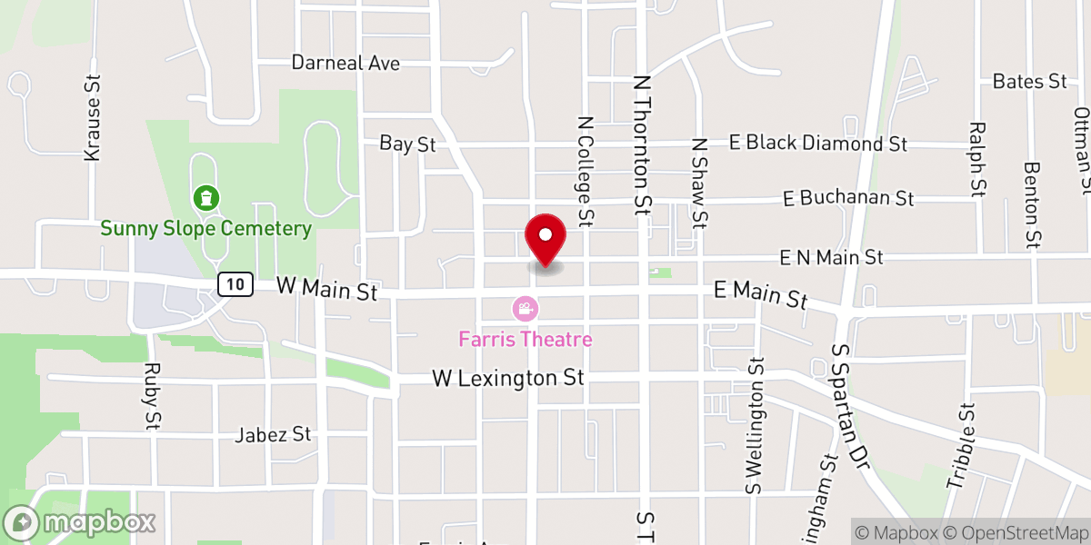 Map showing location of Richmond United Methodist Church