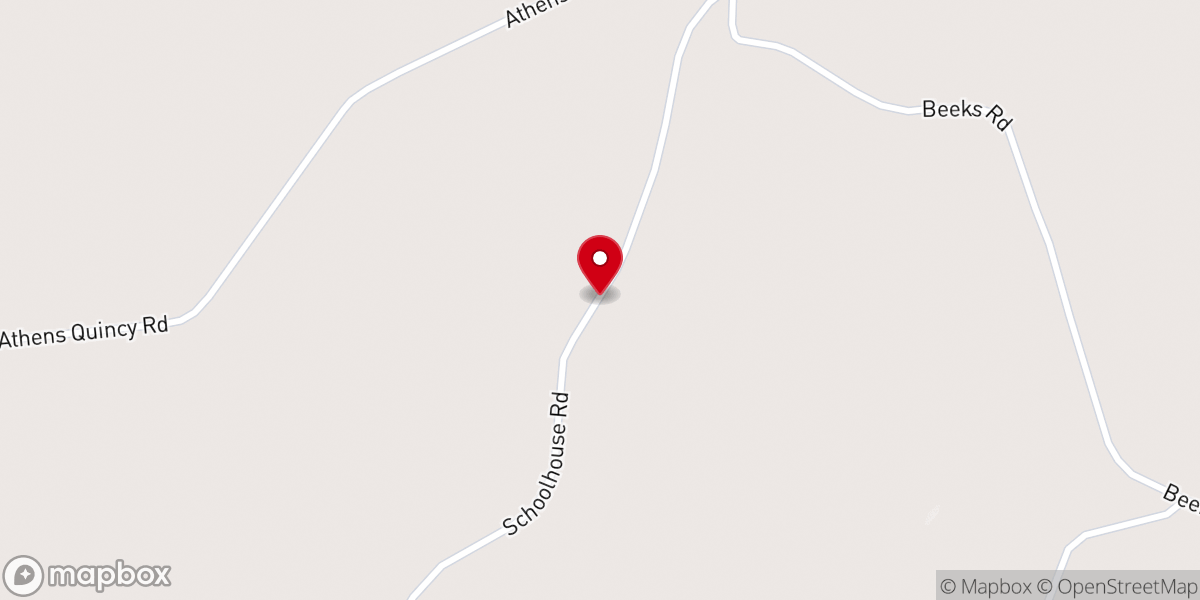 Map showing location of Athens United Methodist Church