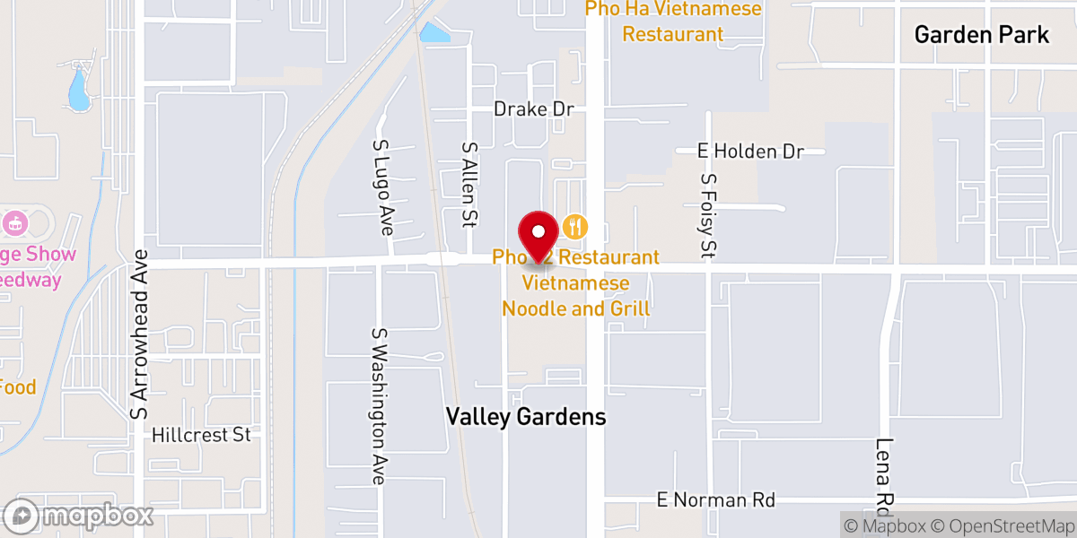 Map showing location of St Mark Baptist Church