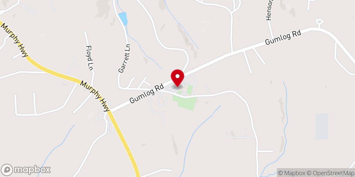 Map showing location of Antioch Baptist Church