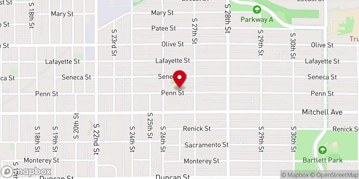Map showing location of SFX Parish Center