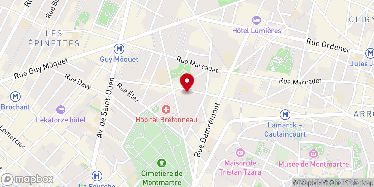 Map showing location of Église apostolique de Paris