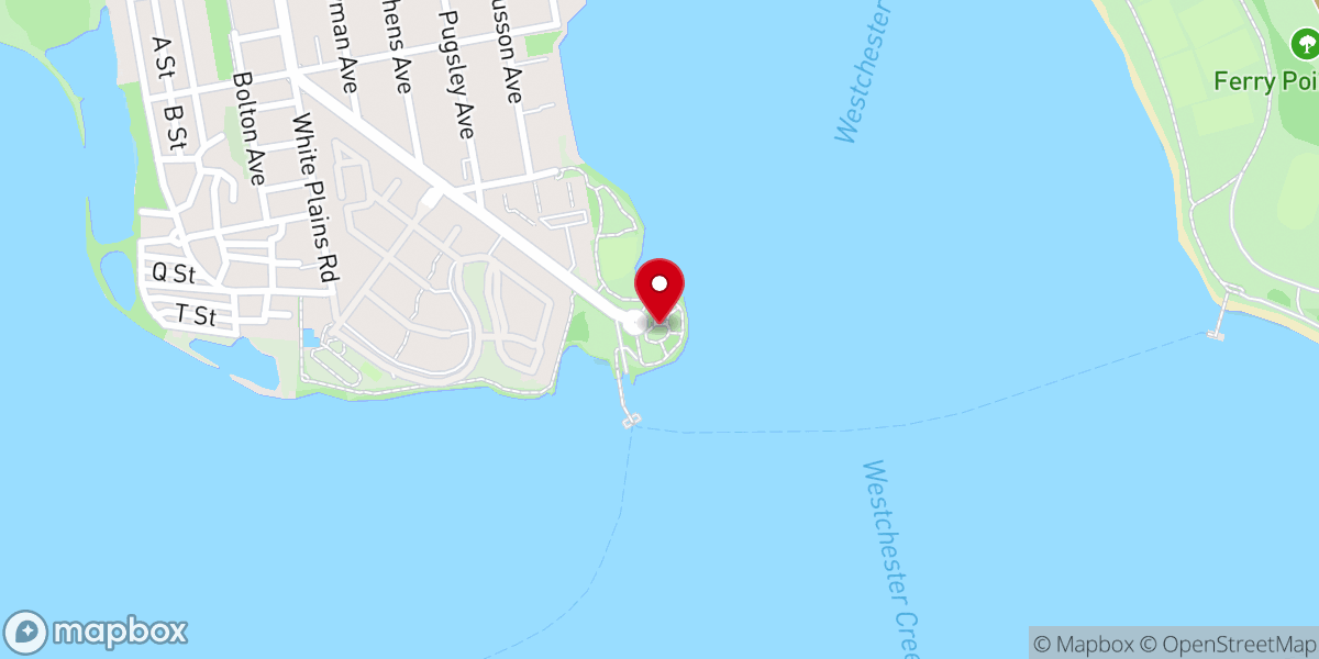Map showing location of Clason Point Park