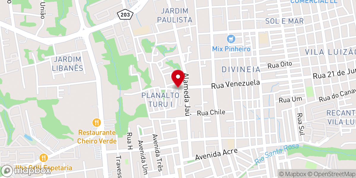 Map showing location of Igreja Batista Regular Boas Novas