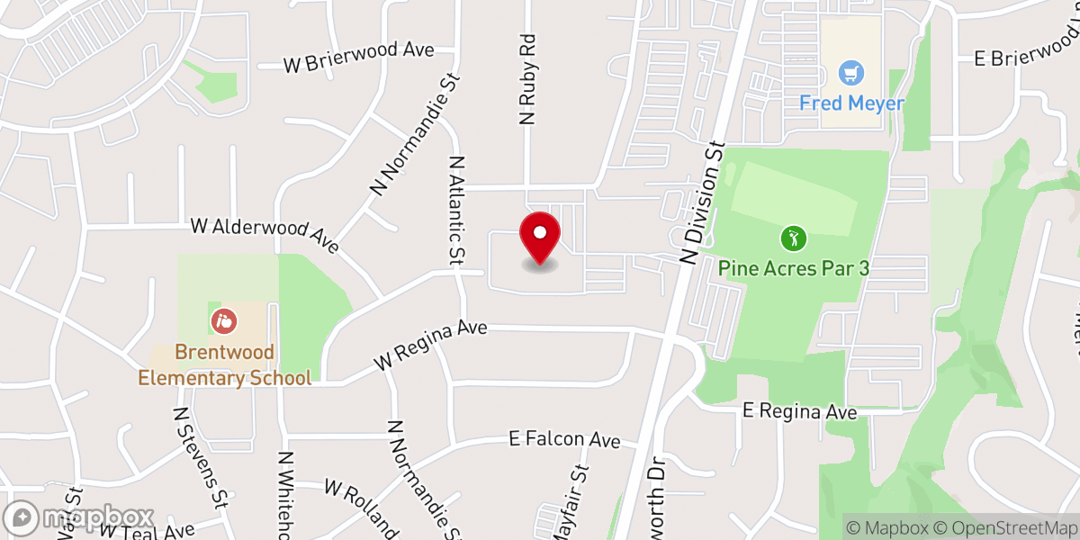 Map showing location of Turning Point Open Bible Church