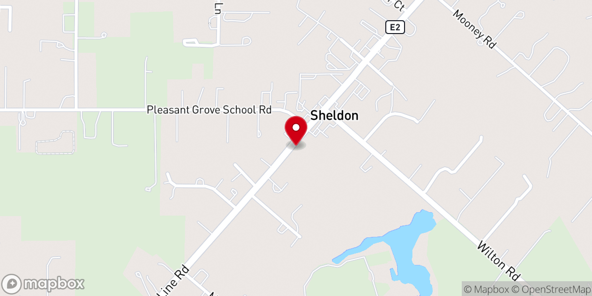 Map showing location of Country Oaks Baptist Church