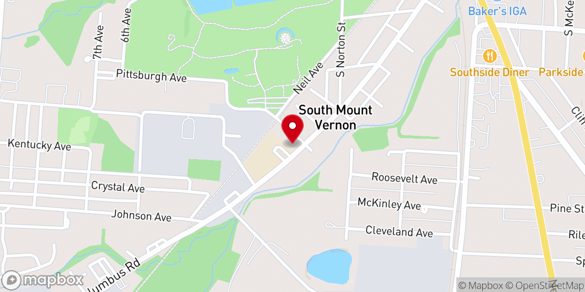 Map showing location of South Vernon Methodist Church