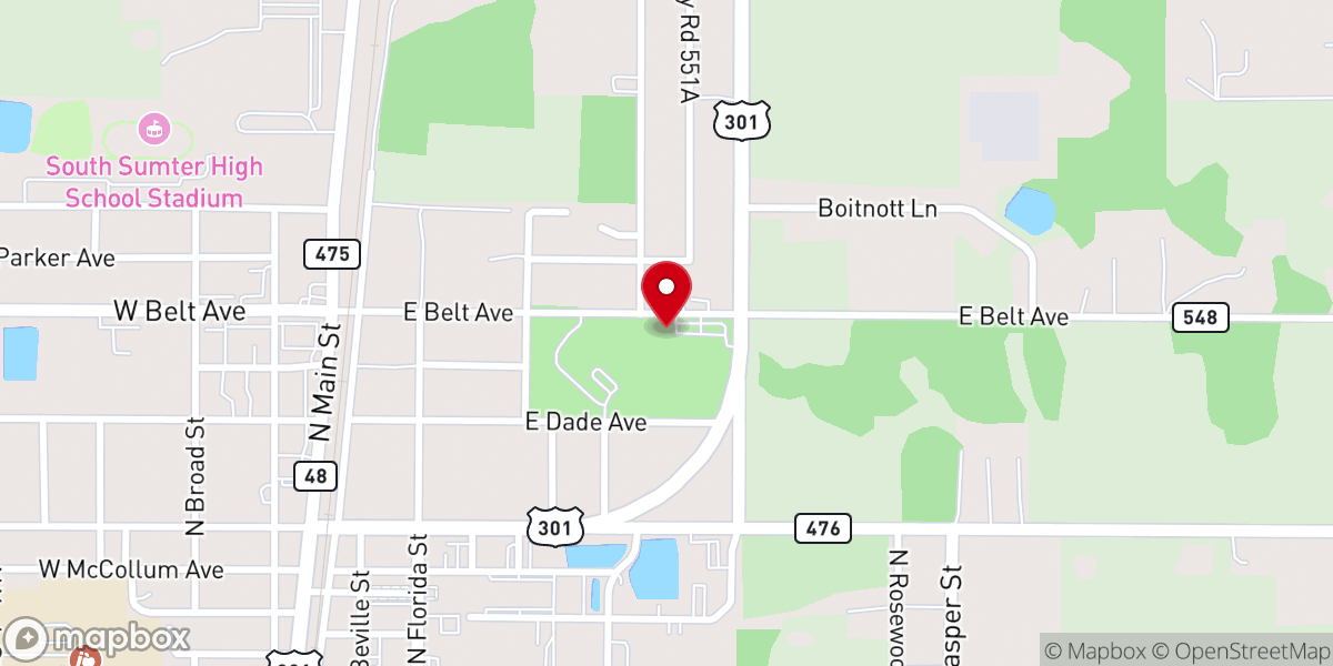 Map showing location of BUSHNELL COMMUNITY Center