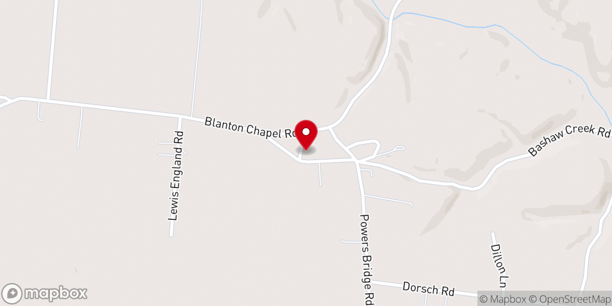 Map showing location of Friendship Baptist Church