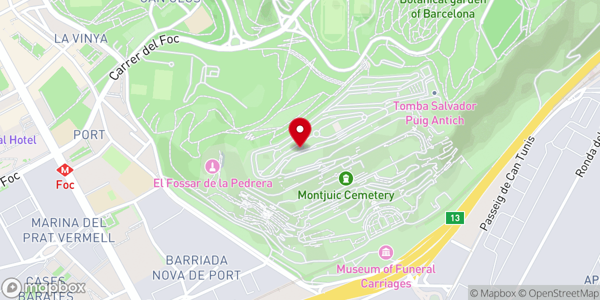 Map showing location of Cementiri Familia García Coll