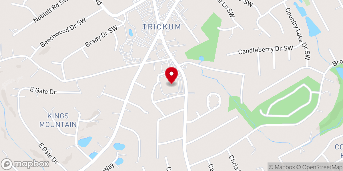 Map showing location of Mountain Park UMC