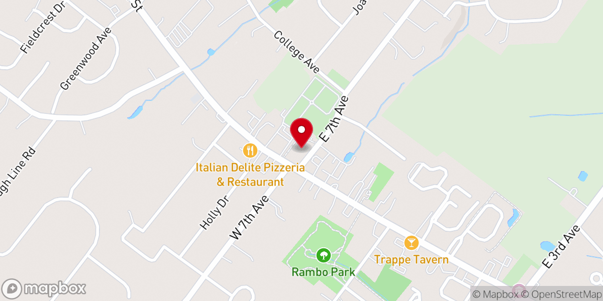 Map showing location of Augustus Lutheran Church