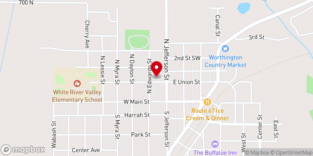 Map showing location of United Methodist
