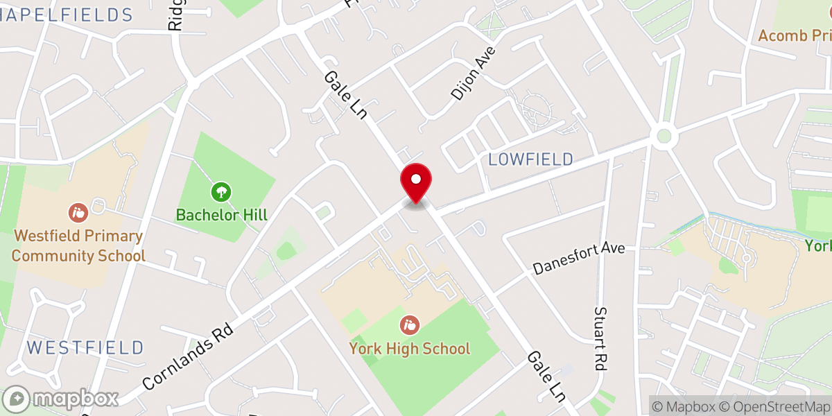 Map showing location of Our Lady's Catholic Church