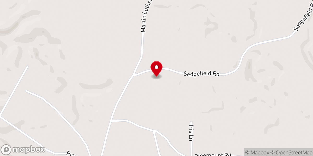 Map showing location of Daughters of Zion Baptist Church