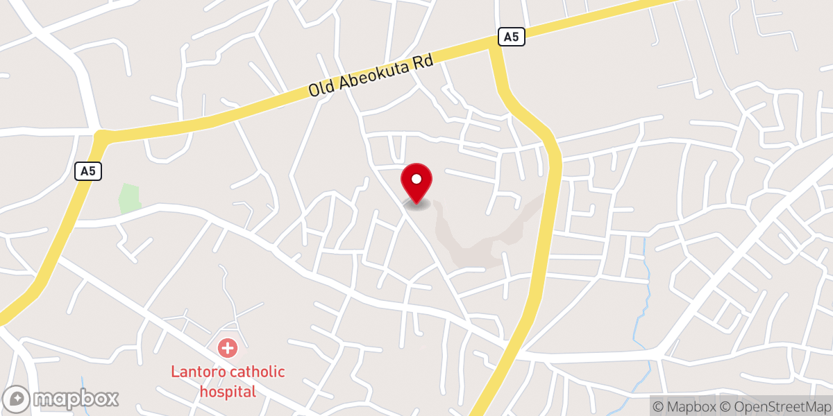 Map showing location of Apostolic Faith Church Abeokuta