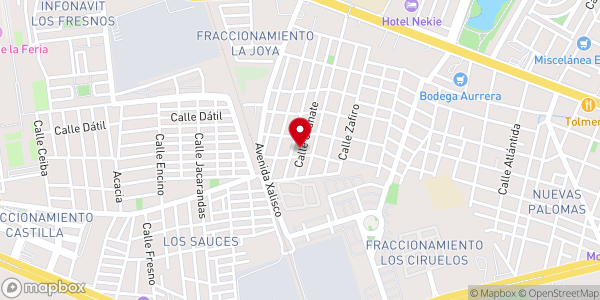Map showing location of Centro Cristiano Maranatha