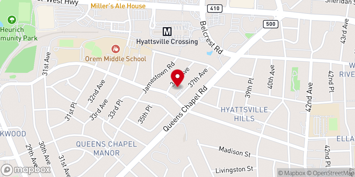 Map showing location of St Matthew's Episcopal Day