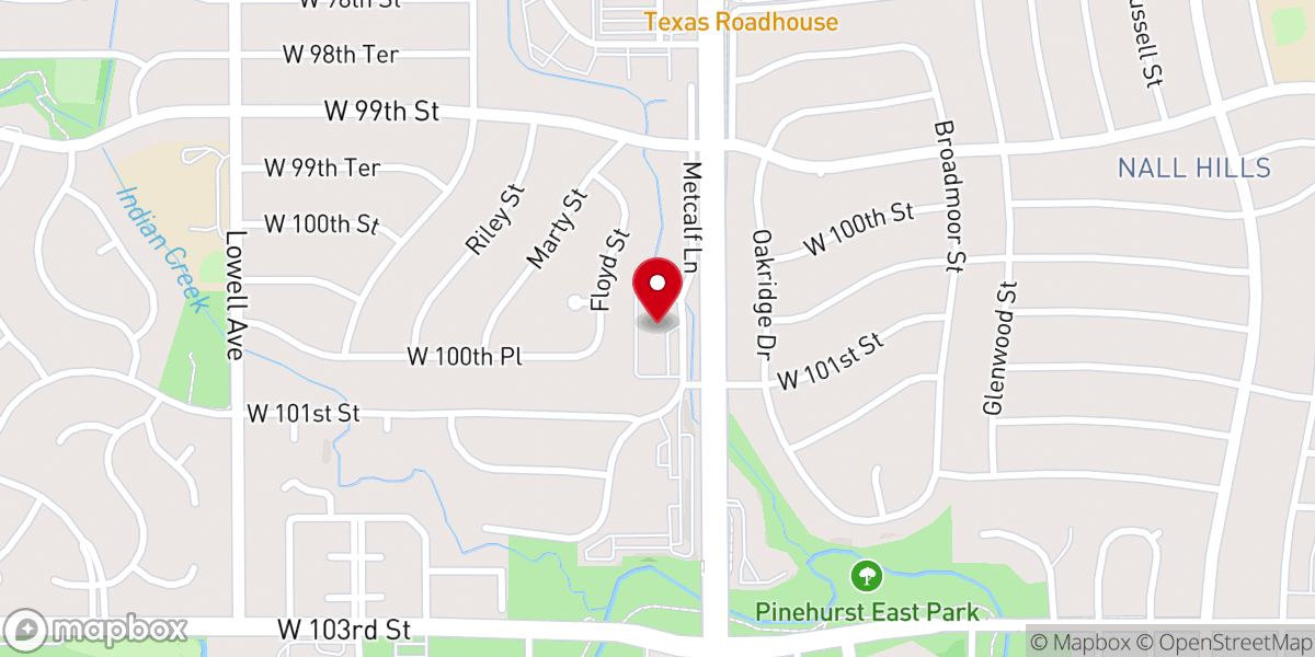Map showing location of Atonement Lutheran Church ELCA