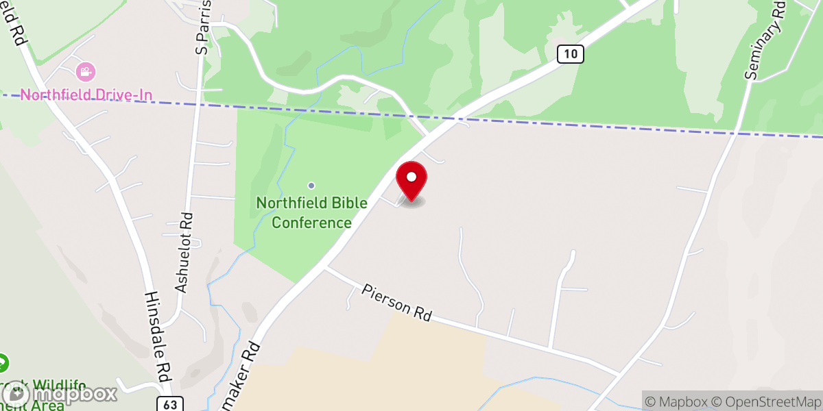 Map showing location of Camp Northfield