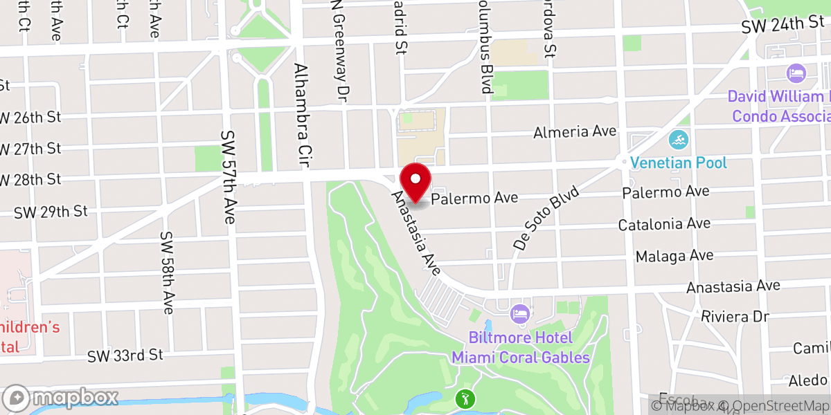 Map showing location of St Theresa Convent