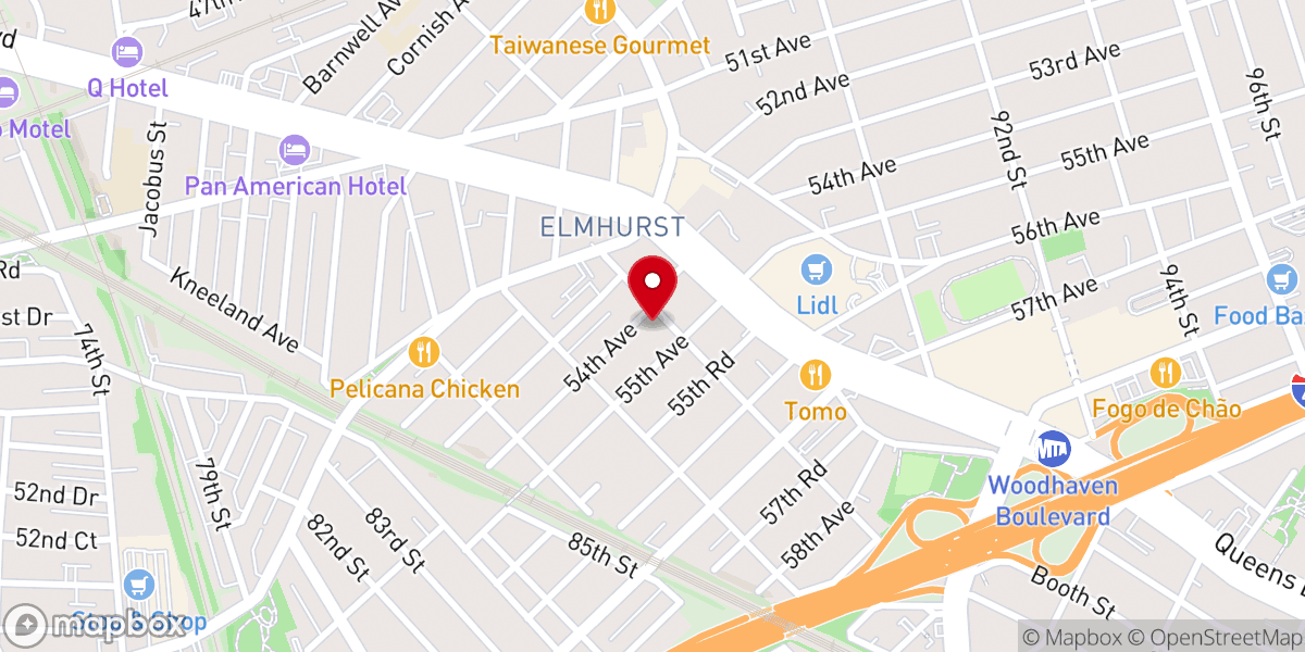 Map showing location of Jewish Institute of Queens