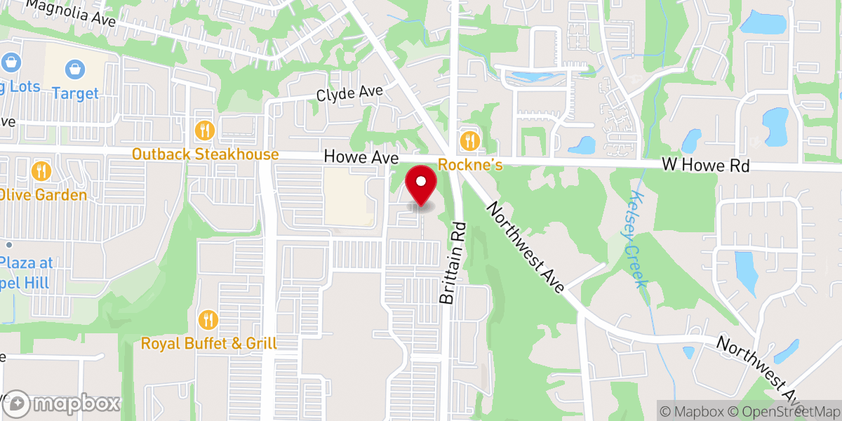 Map showing location of Chapel Hill Church