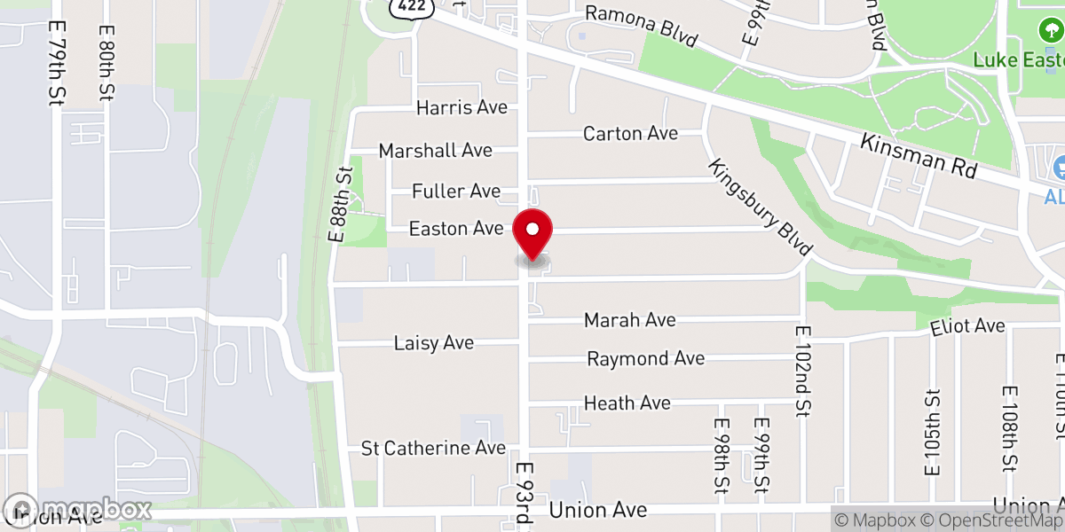 Map showing location of Lake Galilee Baptist Church