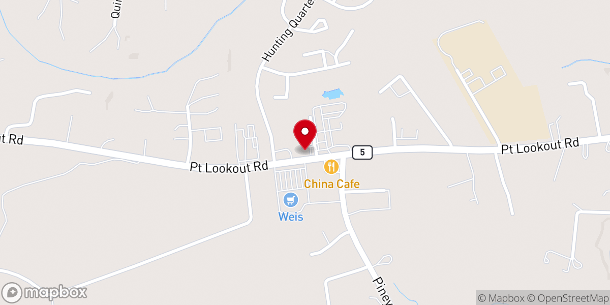 Map showing location of Callaway Baptist Church
