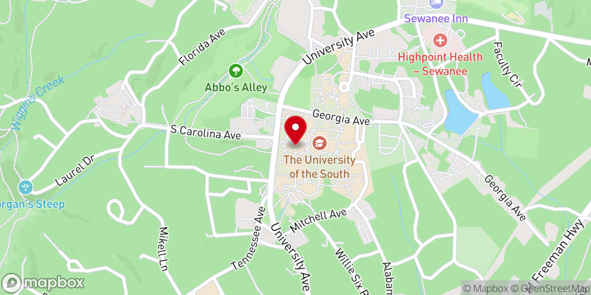 Map showing location of All Saints' Chapel