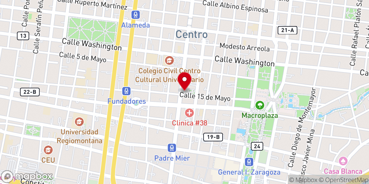 Map showing location of Basílica de Nuestra Señora del Roble