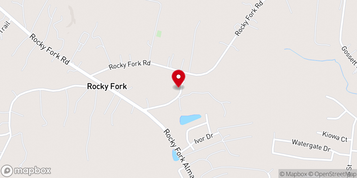 Map showing location of Kedron United Methodist Church