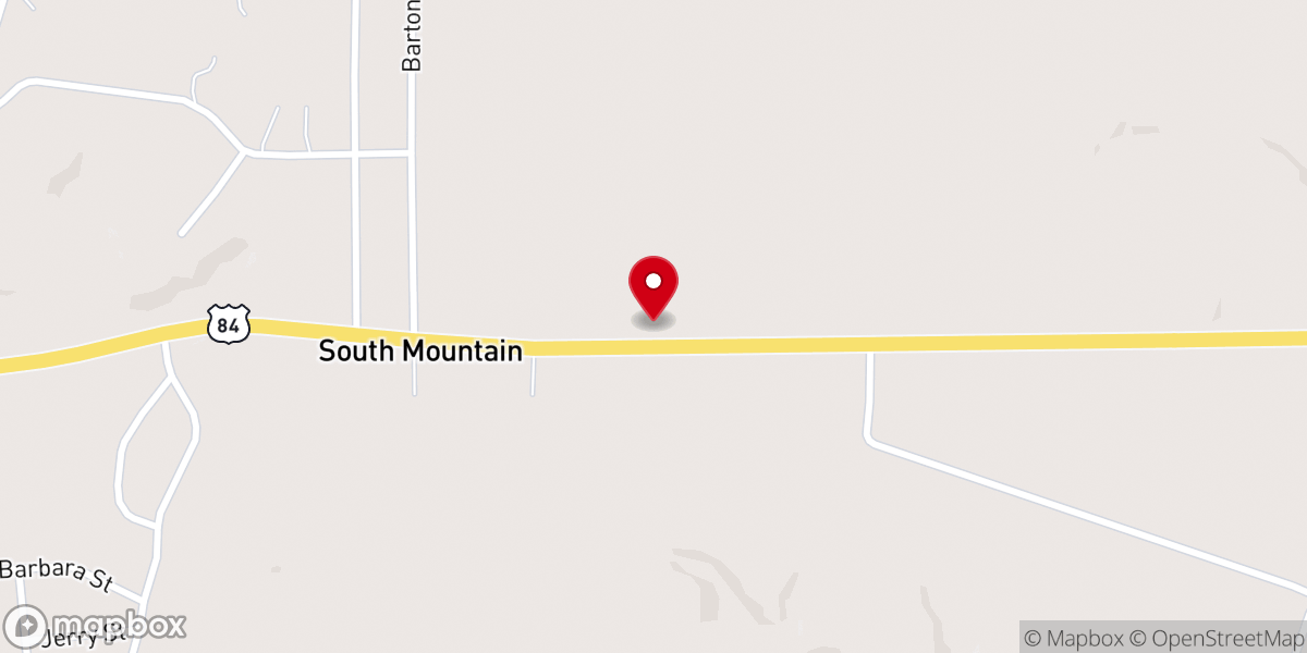 Map showing location of Mountain Baptist Church