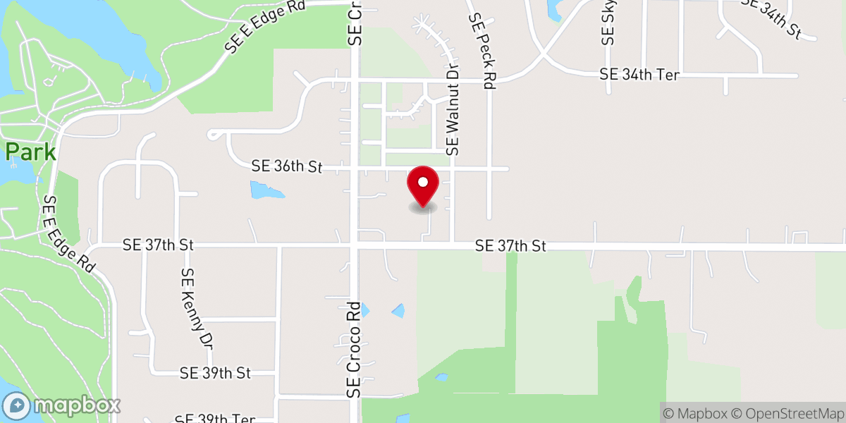 Map showing location of Walnut View Christian Church