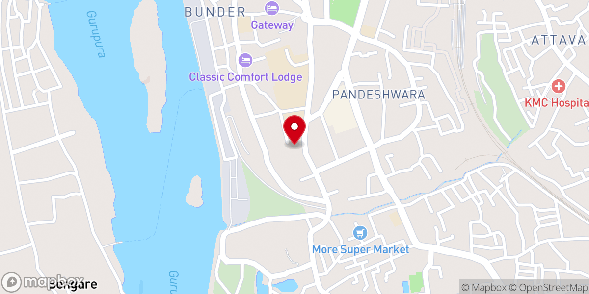 Map showing location of Our Lady of Rosary Cathedral, Mangaluru