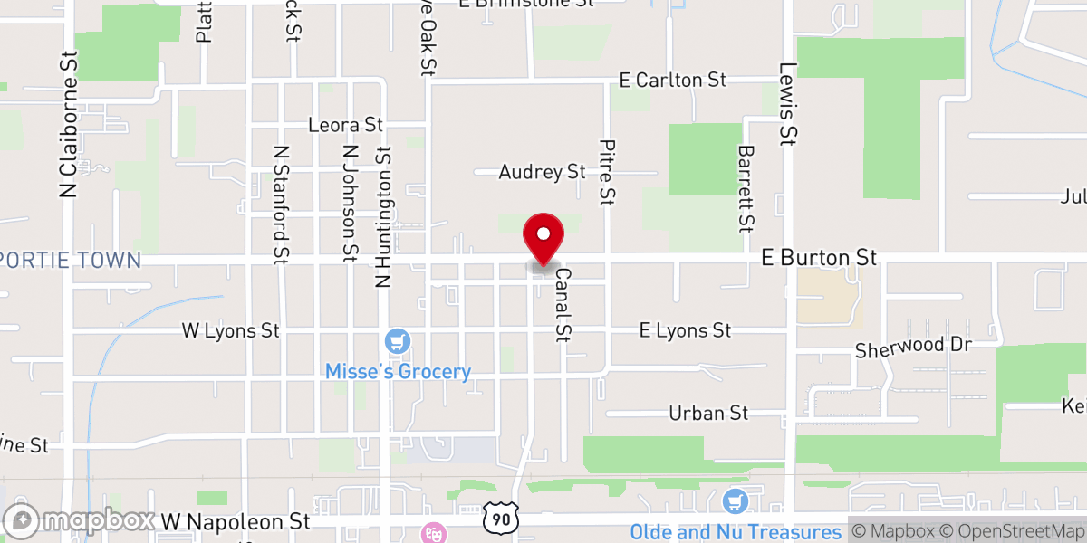 Map showing location of Sulphur Christian Community Coalition