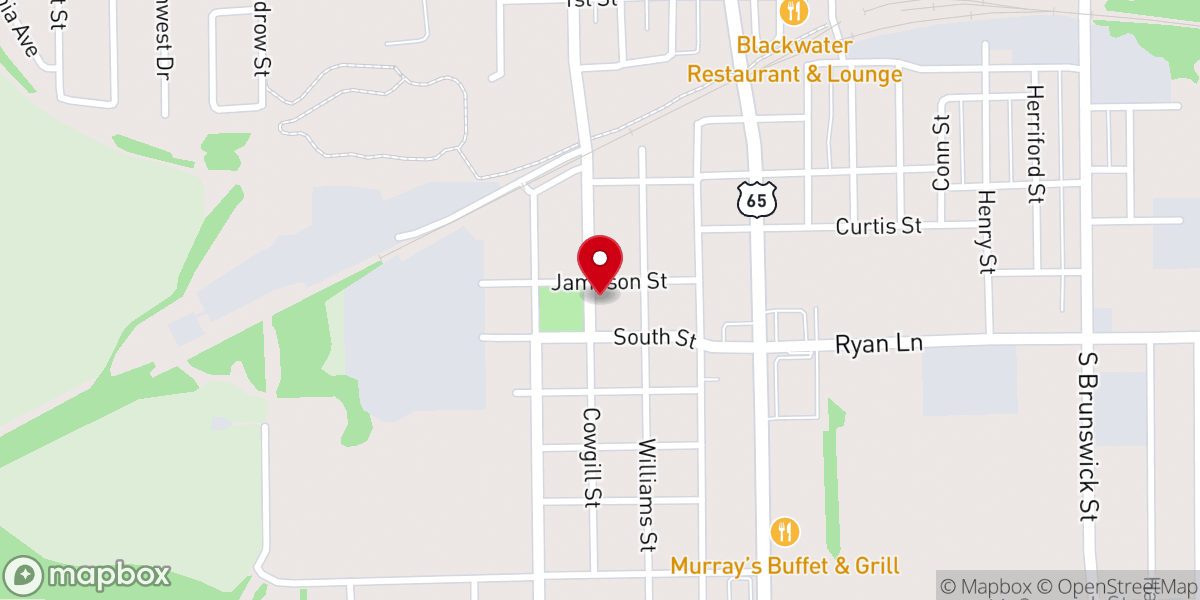 Map showing location of Chillicothe Community of Christ