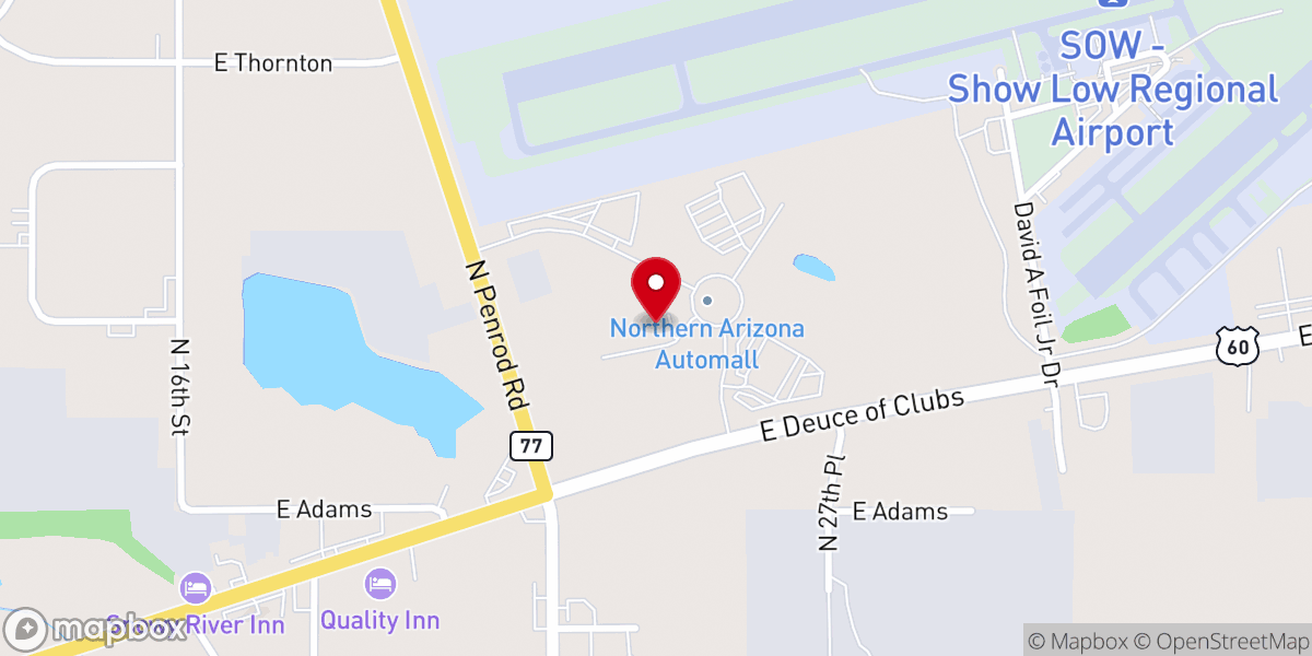 Map showing location of Epic Motorsports in Show low