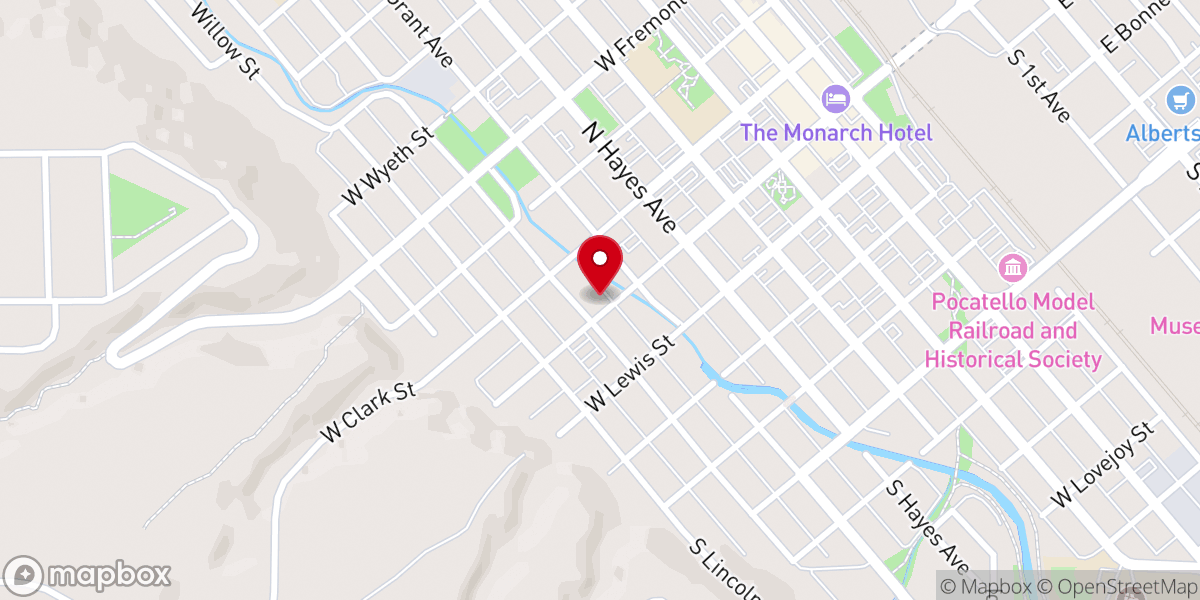 Map showing location of Rock Foursquare Church