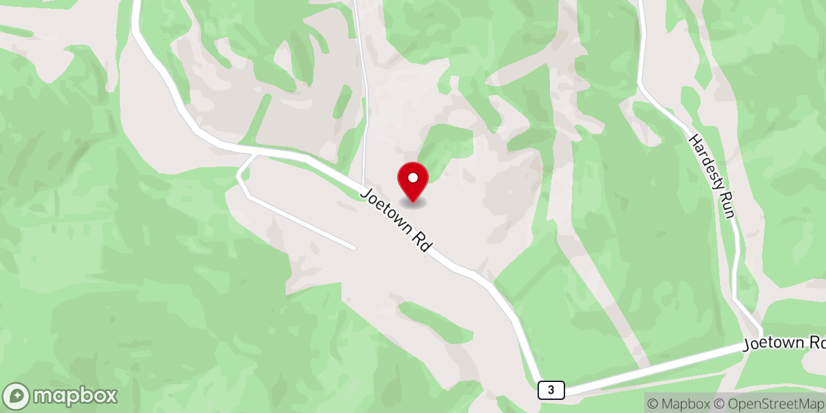 Map showing location of Charity Baptist Church