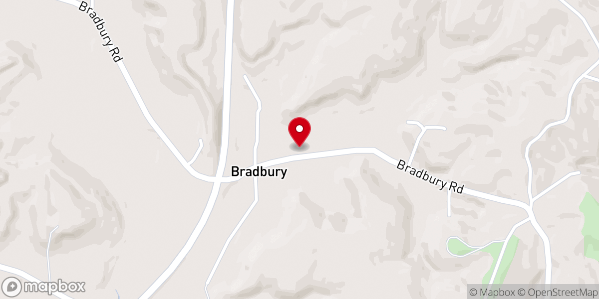 Map showing location of Bradbury Church of Christ
