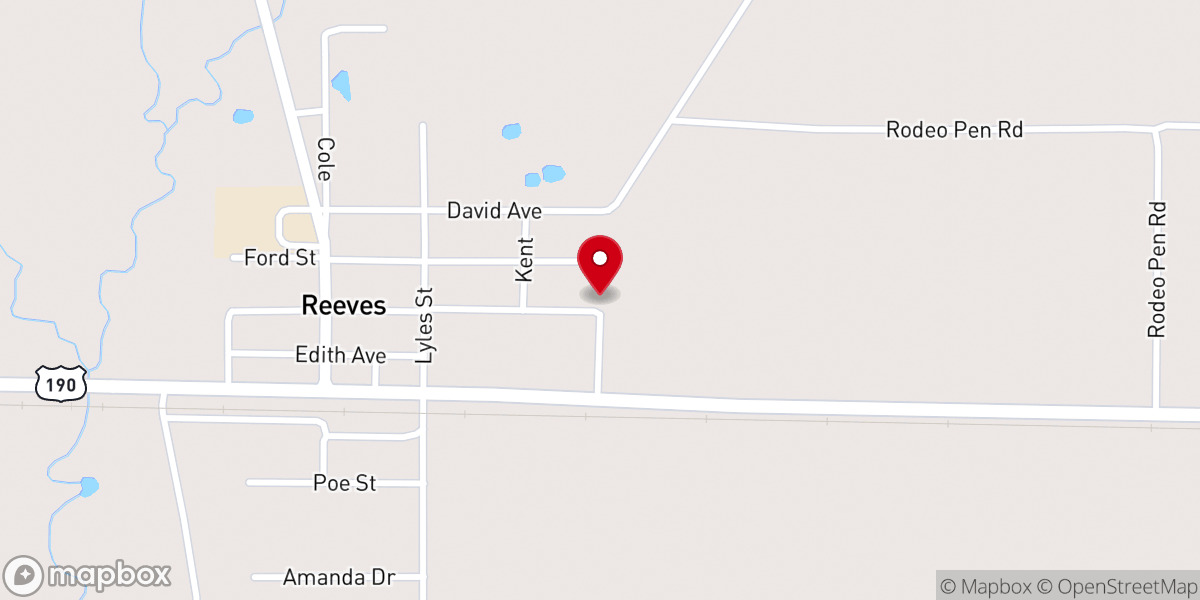 Map showing location of Allen Parish Community Healthcare