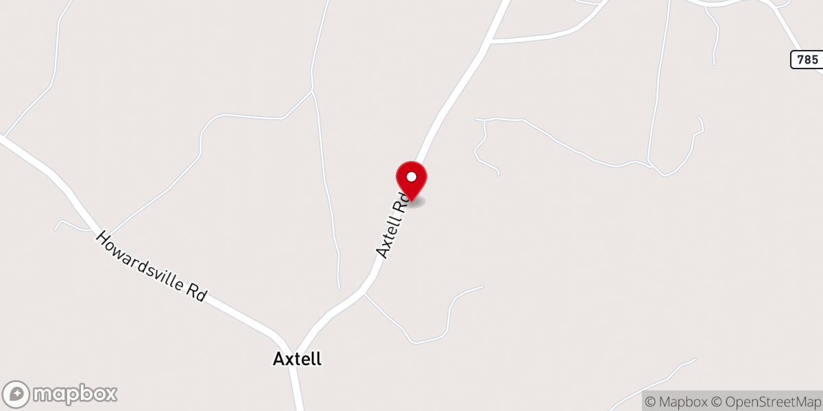 Map showing location of Salem Baptist Church