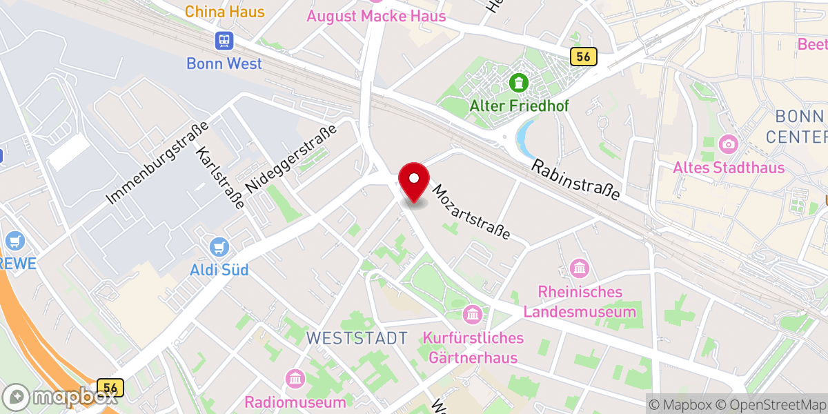 Map showing location of Erste Kirche Christi, Wissenschaftler, Bonn e.V.